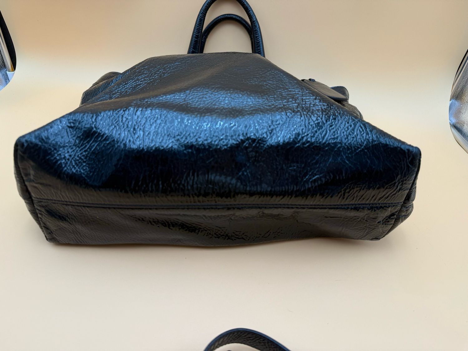 Prada Vitello Shine Leather Shopper Tote Sling Messenger