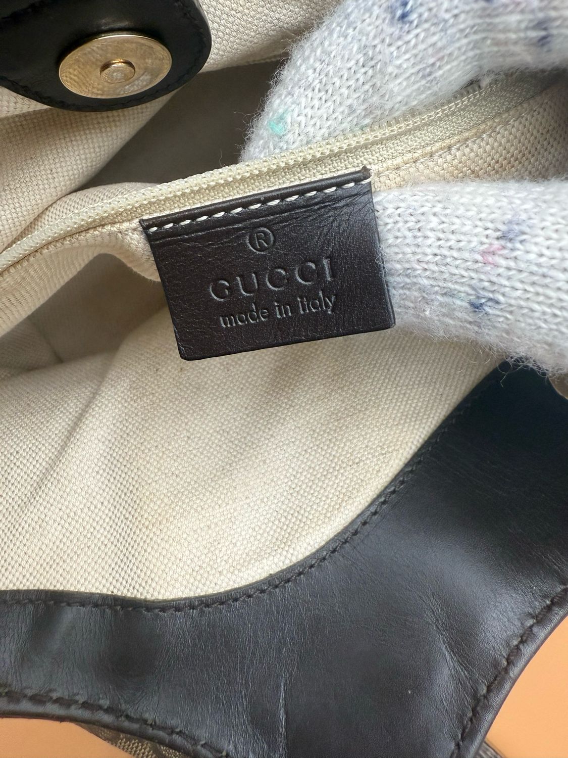 Gucci Monogram Sukey Medium Tote Shoulder Dark Brown