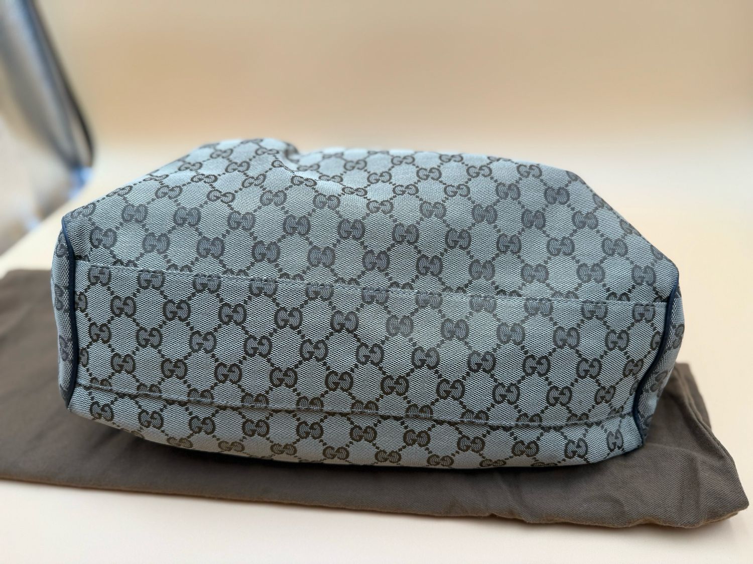 Gucci Monogram Sukey Medium Tote Shoulder Dark Brown