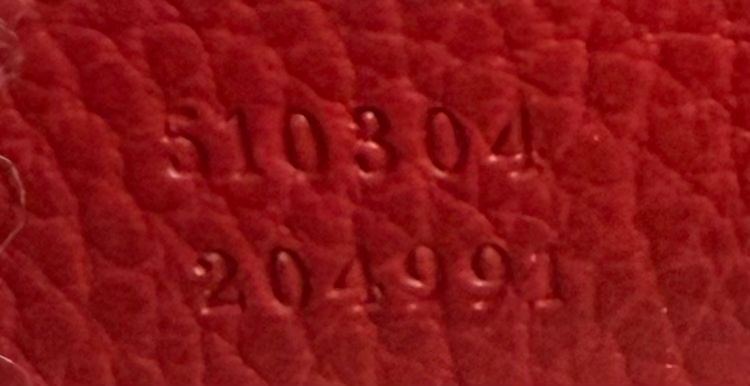 Gucci Pebbled Calfskin Red Dollar Interlocking Tote Crossbody
