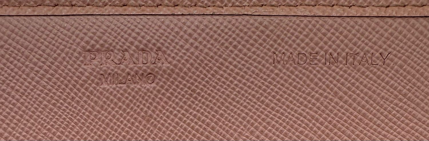 Prada Saffiano Metal Bar Wallet on Chain Crossbody