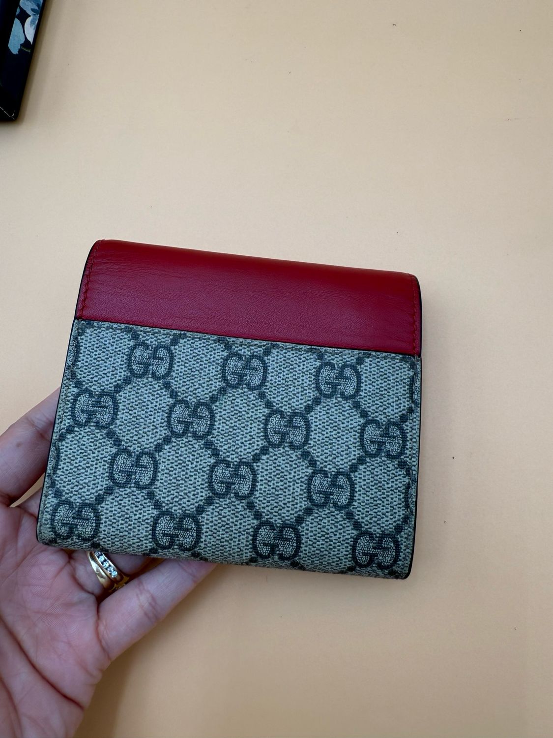 Gucci Monogram Supreme Short Wallet Padlock