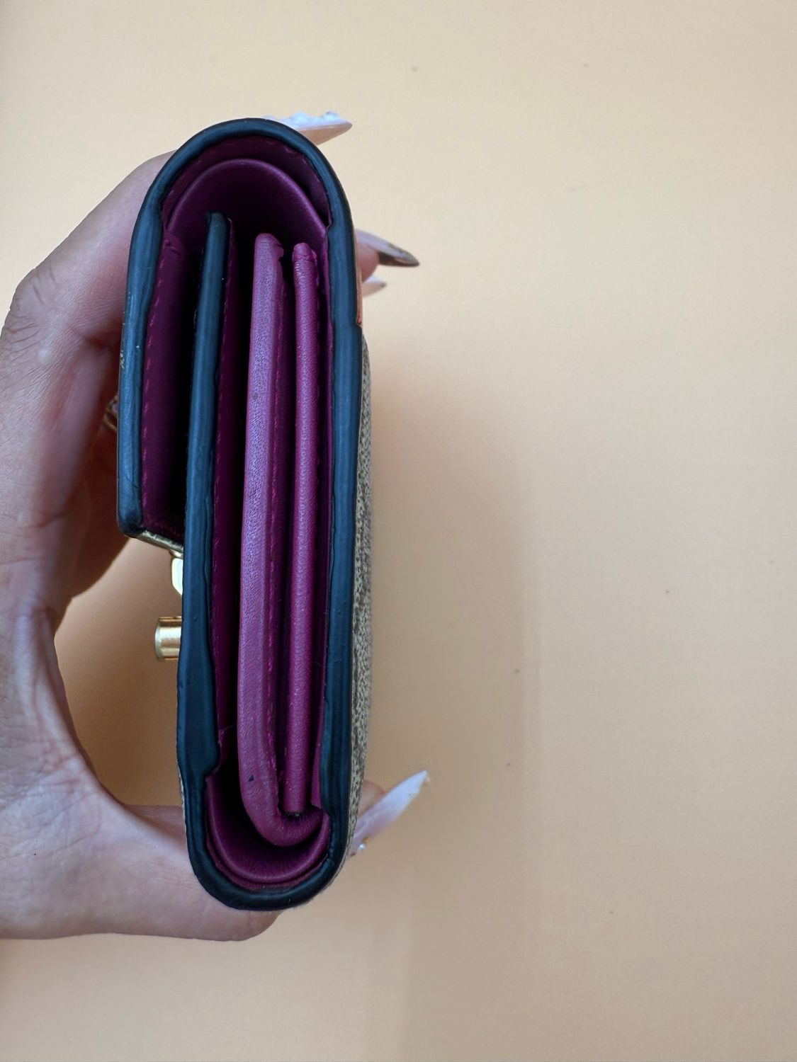 Gucci Monogram Supreme Short Wallet Padlock