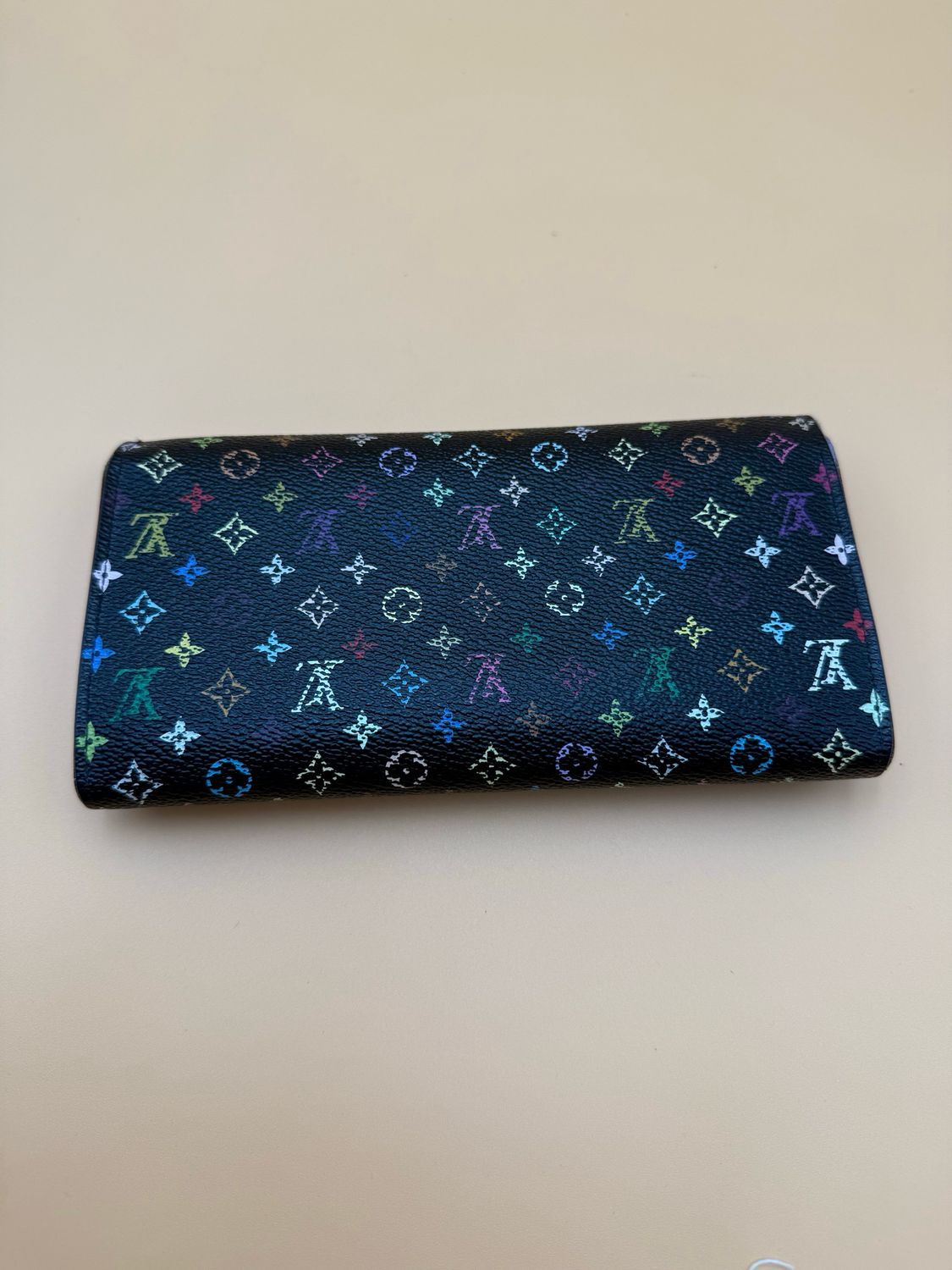 Louis Vuitton Monogram Multicolor Black Sarah Wallet 