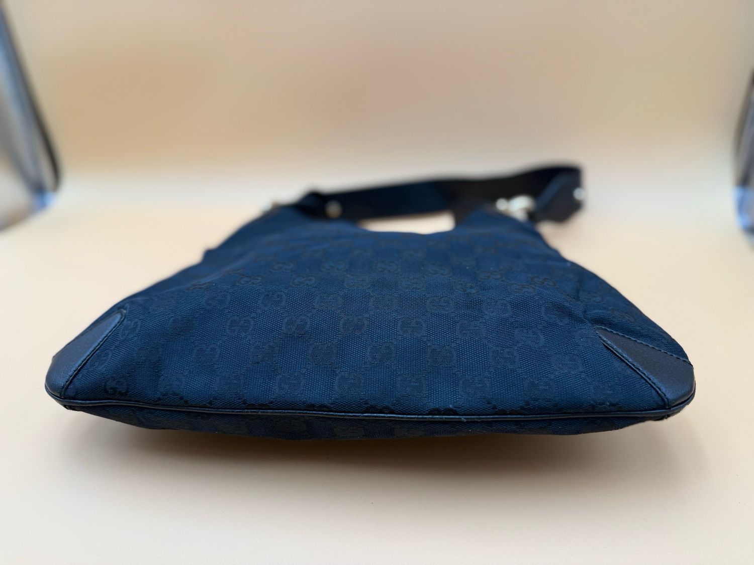 Gucci Creole Horsebit Hobo Canvas Black Shoulder