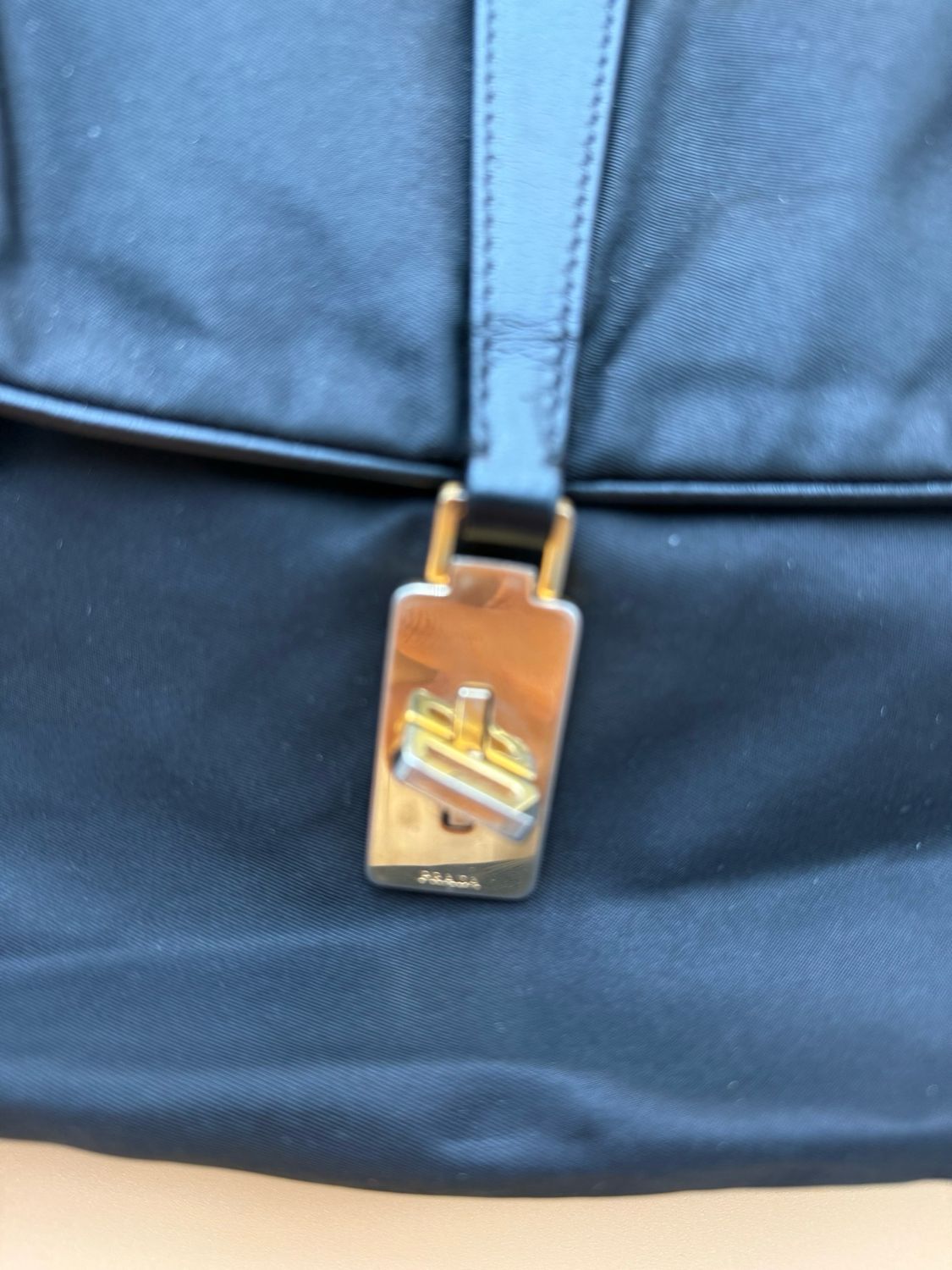 Prada Hobo Shoulder Nylon Tessuto Black Triangle Logo