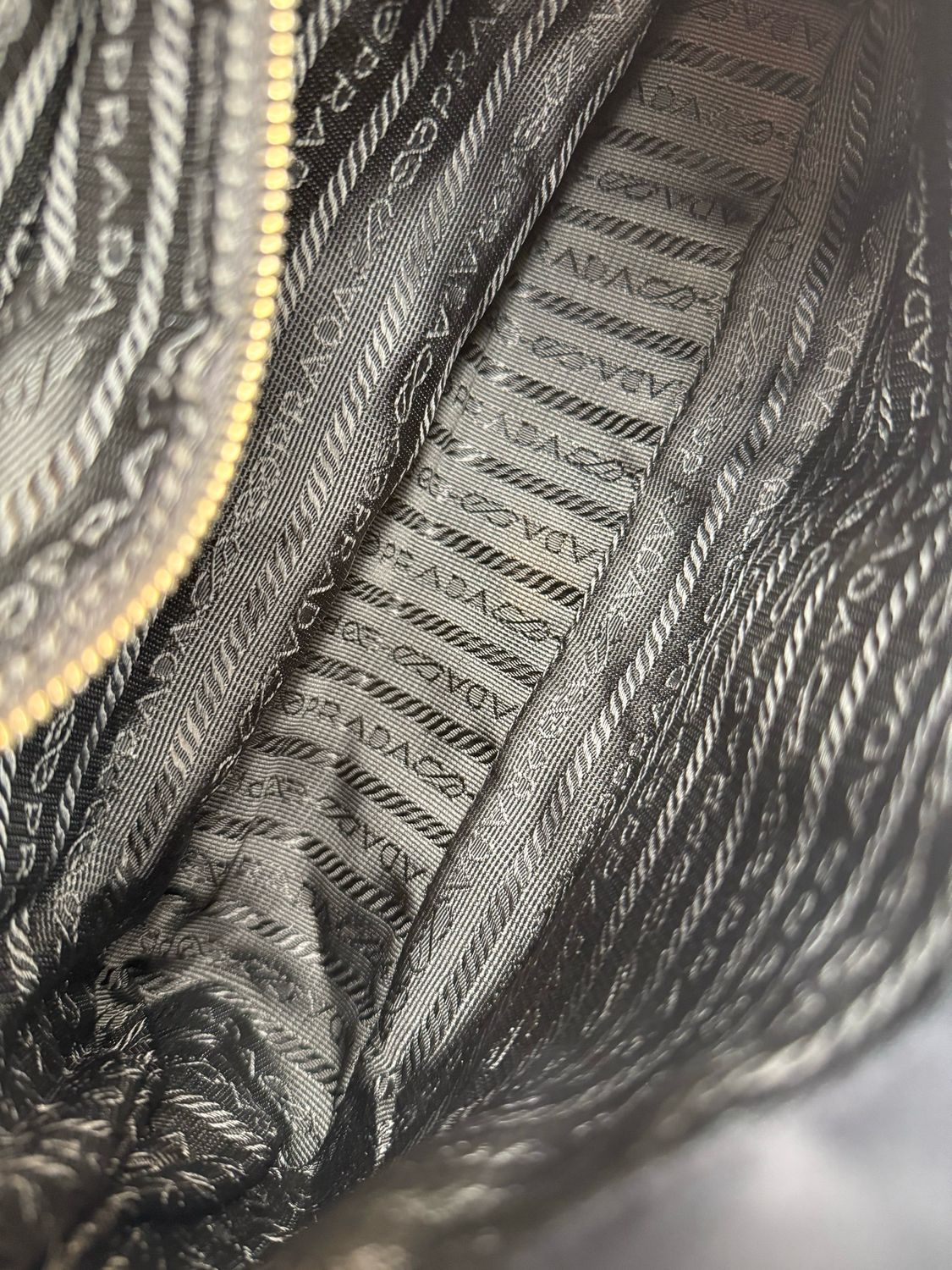 Prada Hobo Shoulder Nylon Tessuto Black Triangle Logo