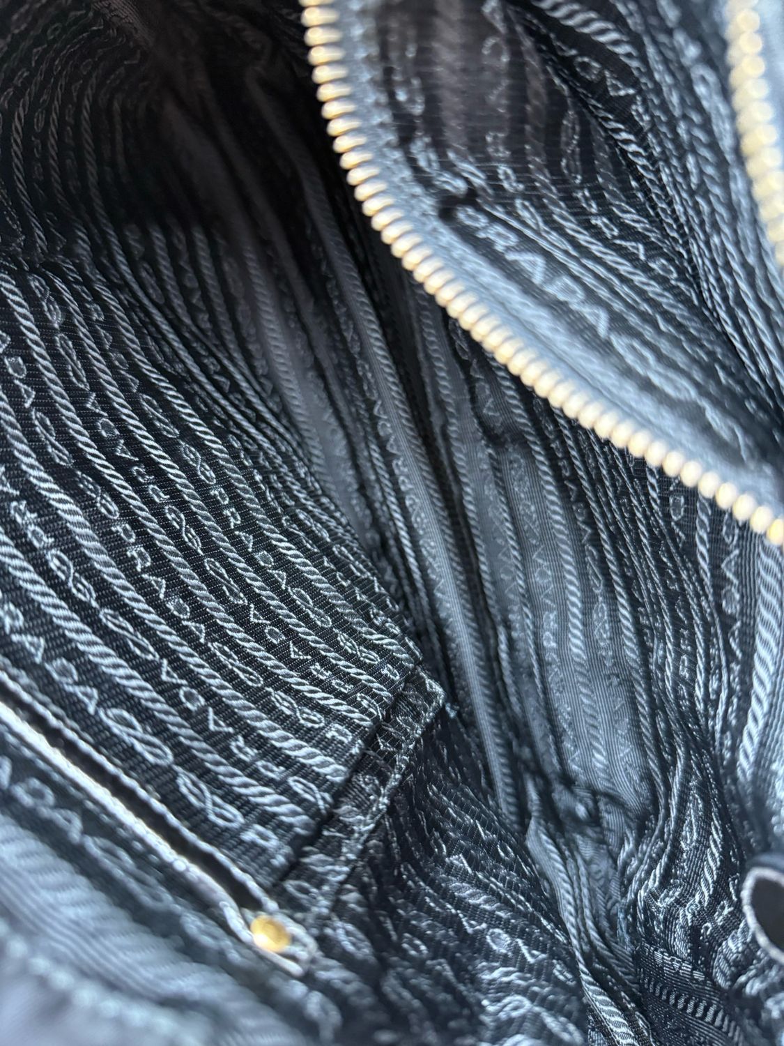 Prada Tessuto Quilted Chevron Hobo Shoulder Black