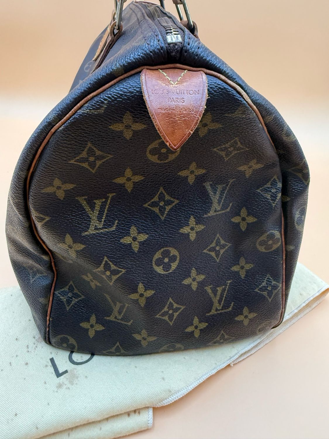 Louis Vuitton Monogram Speedy 35 Boston Satchel Top Handle 
