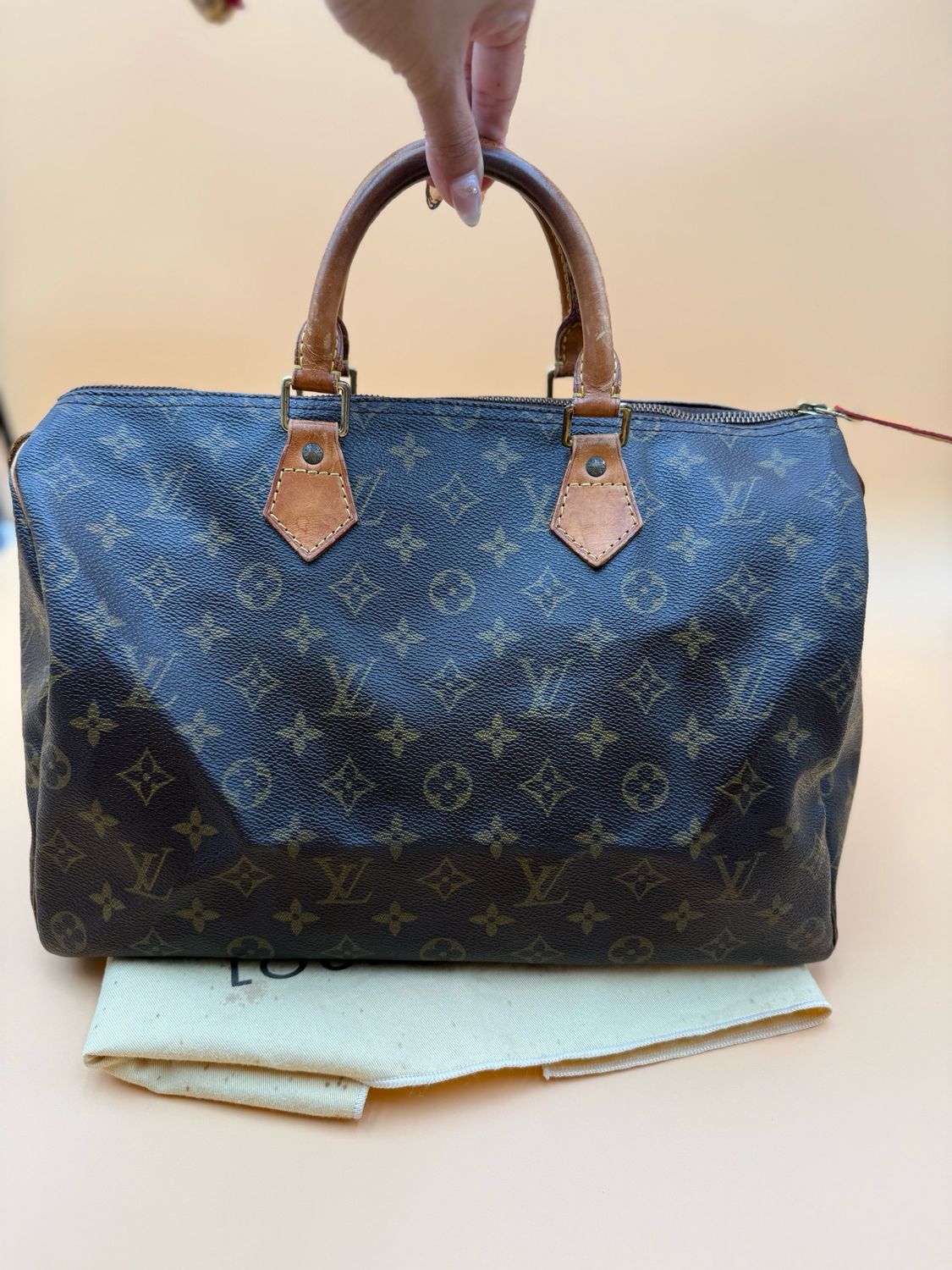 Louis Vuitton Monogram Speedy 35 Boston Satchel Top Handle 
