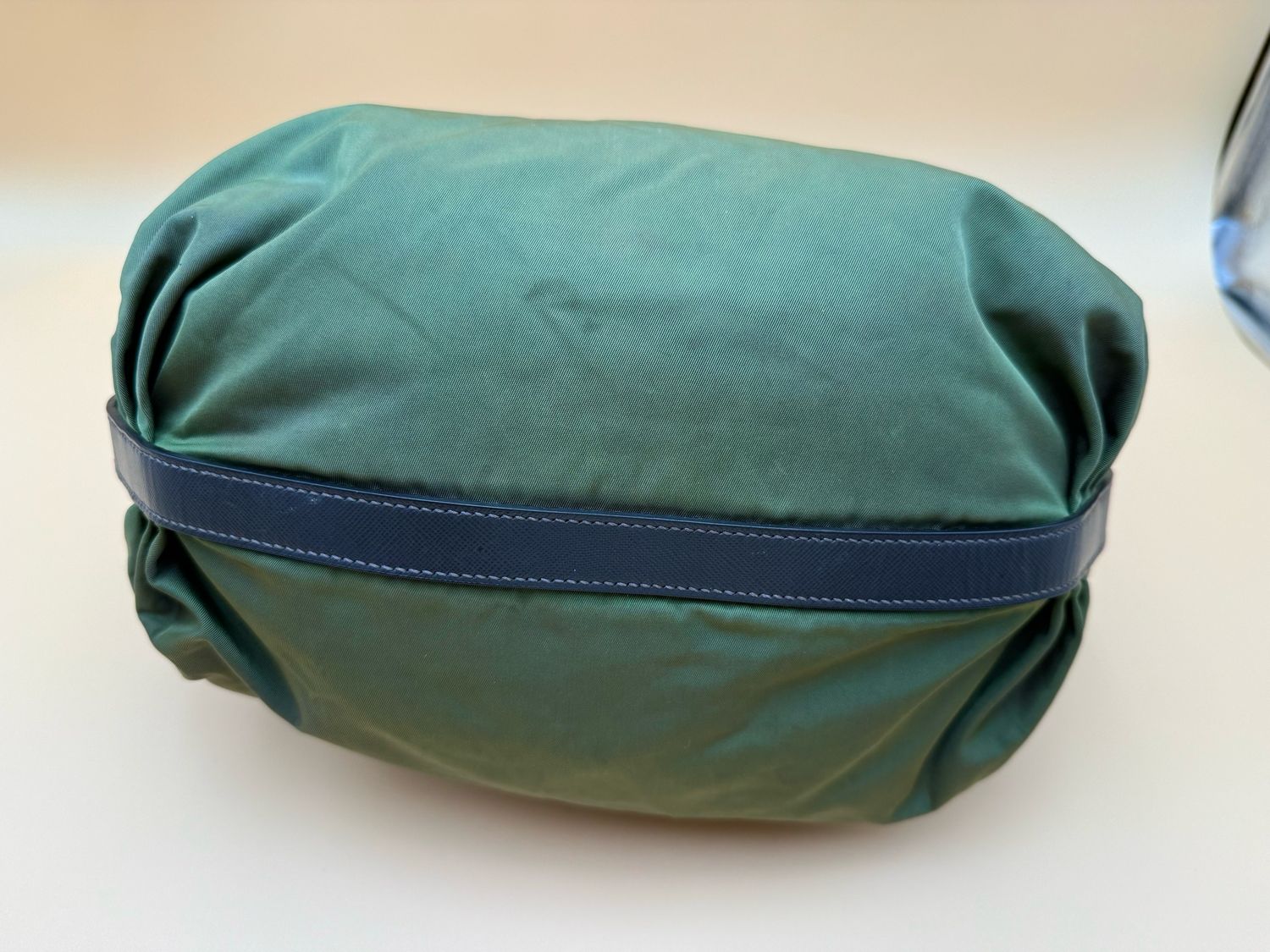 Prada Nylon Tessuto Hobo Crescent Olive Green Shoulder