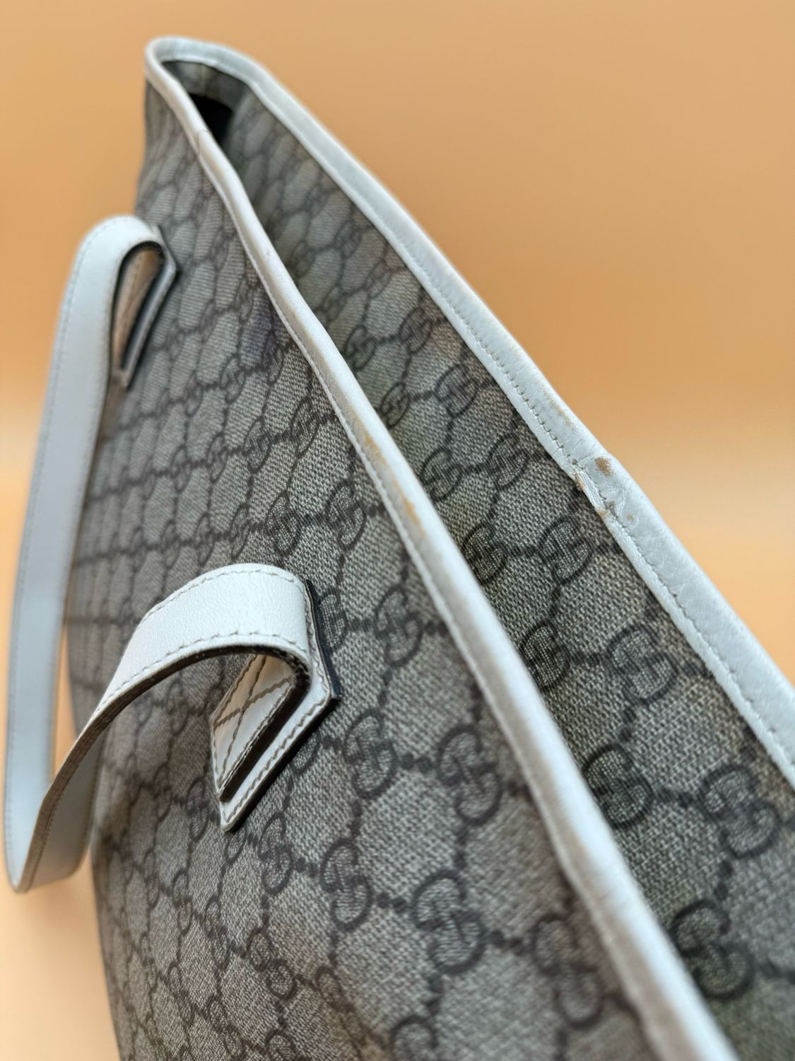 Gucci Supreme Tote Coated Canvas Large Zipper