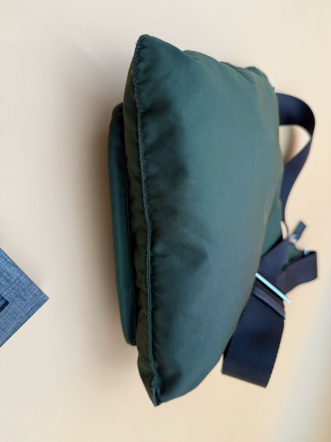 Prada Nylon Vela Messenger Crossbody Green 