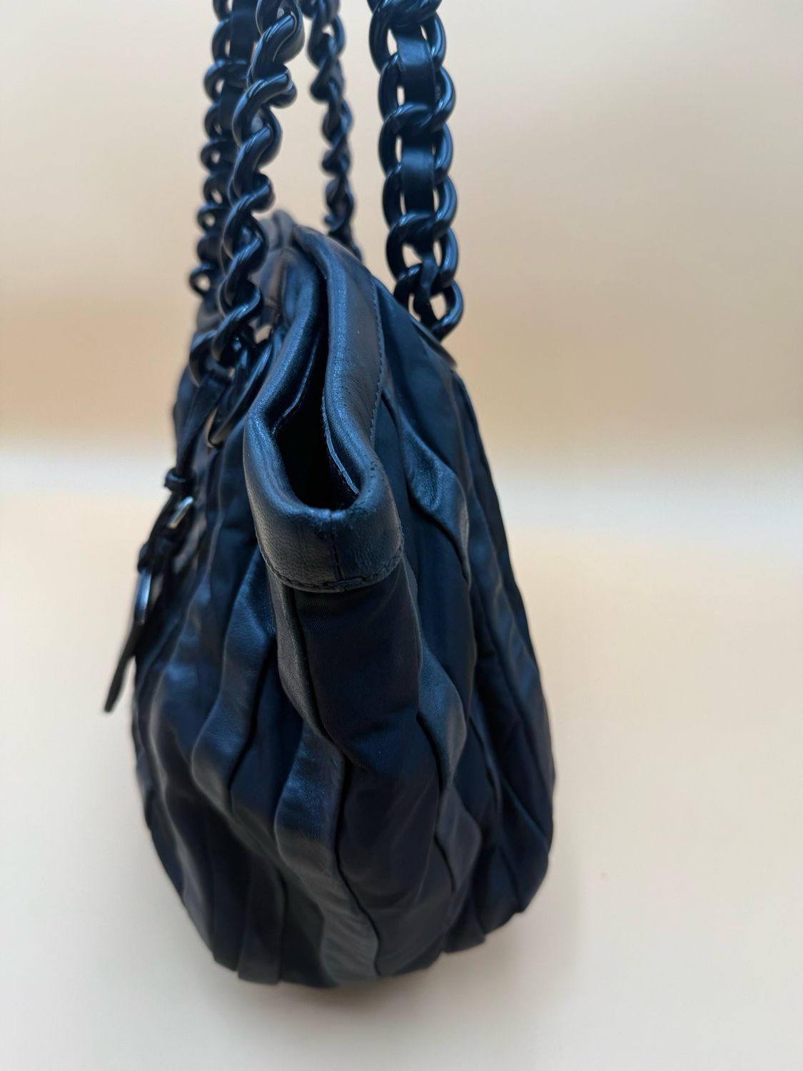 Prada Nappa Tessuto Waves Tote Shoulder Bag