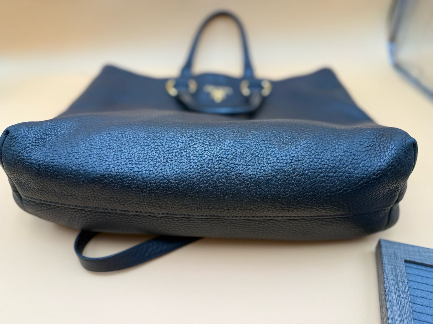 Prada Vitello Daino Shopper Tote Convertible Crossbody