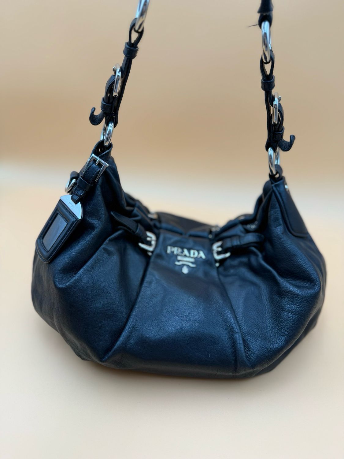 Prada Soft Calfskin Hobo Shoulder