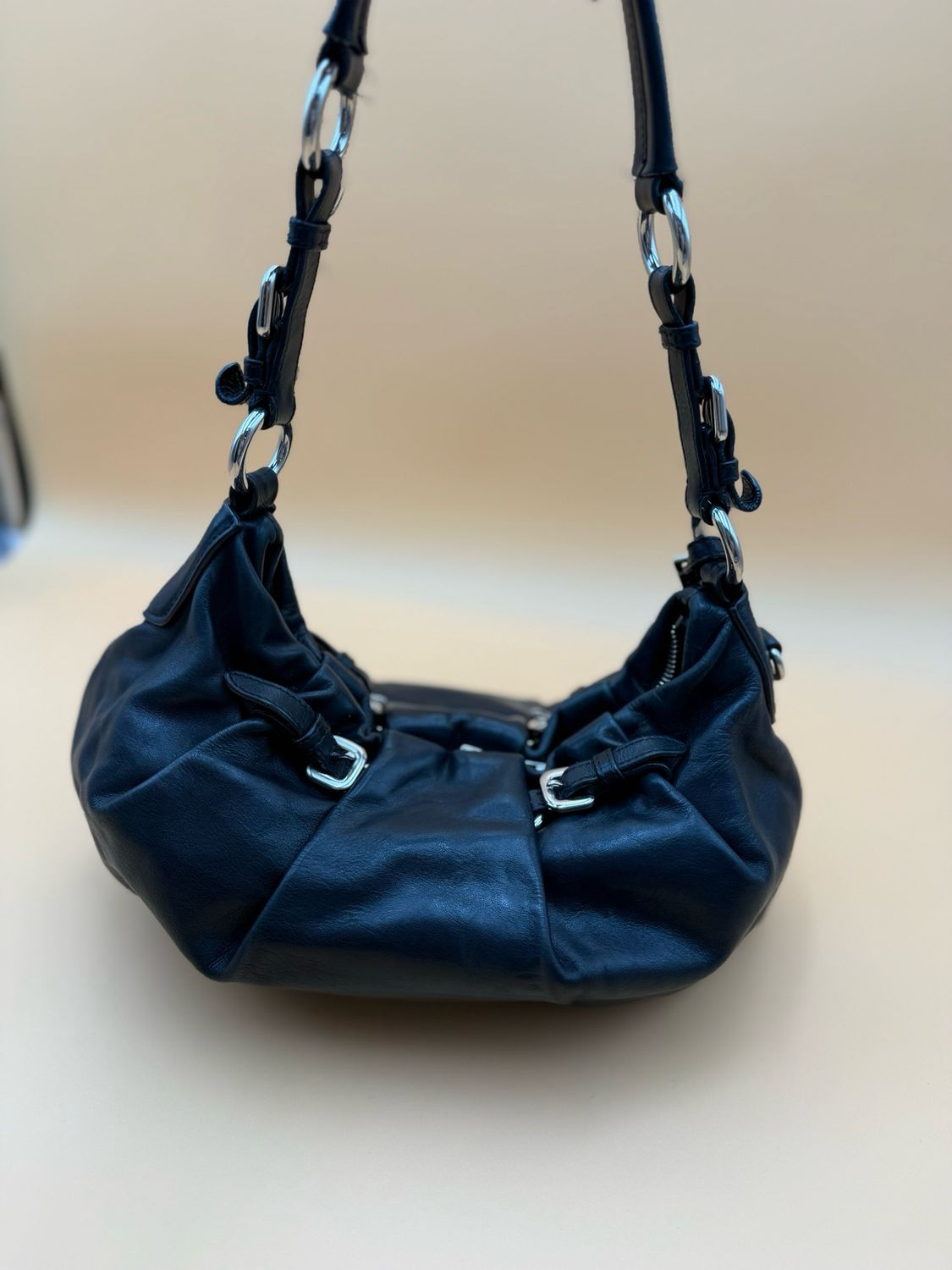 Prada Soft Calfskin Hobo Shoulder