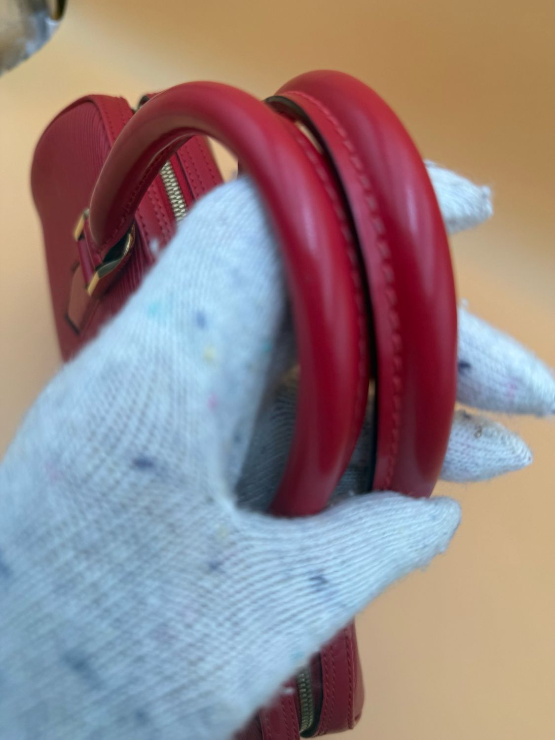 Louis Vuitton Jasmin Red Epi Top Handle