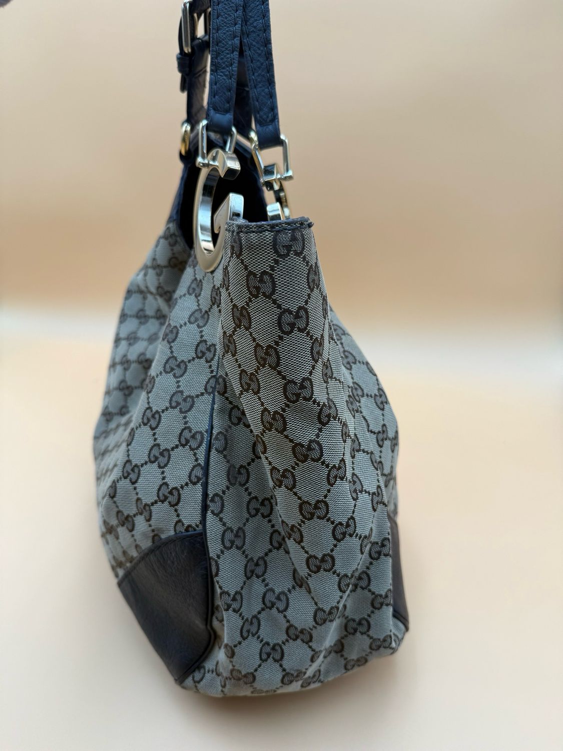 Gucci Monogram Canvas Charlotte Tote Shoulder Bag Large