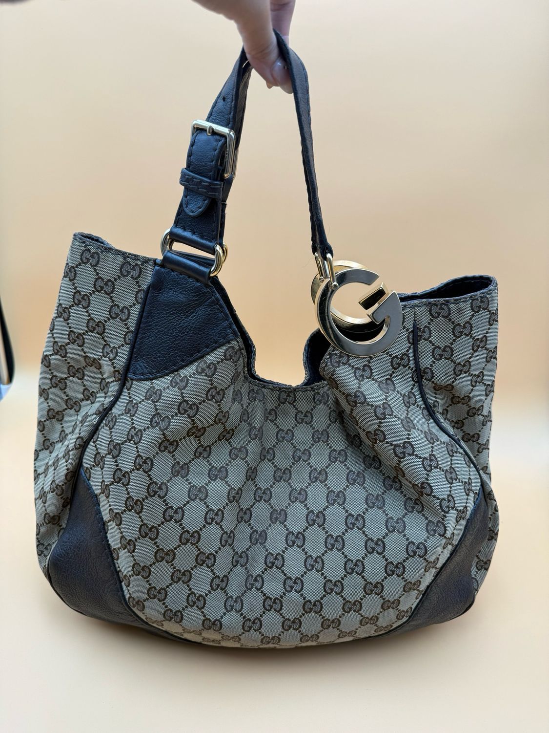 Gucci Monogram Canvas Charlotte Tote Shoulder Bag Large