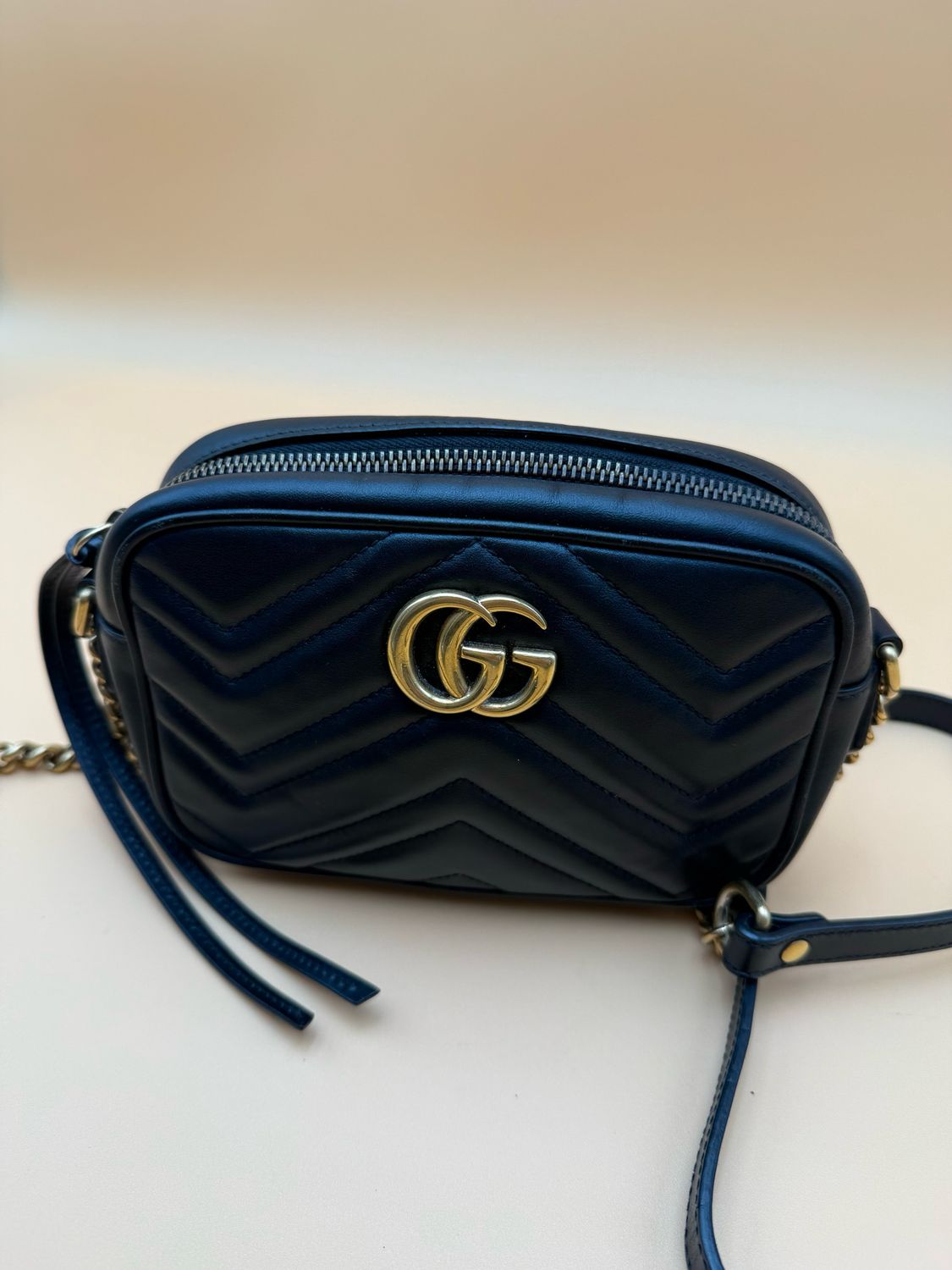 Gucci Black Marmont Mini Camera Bag Messenger