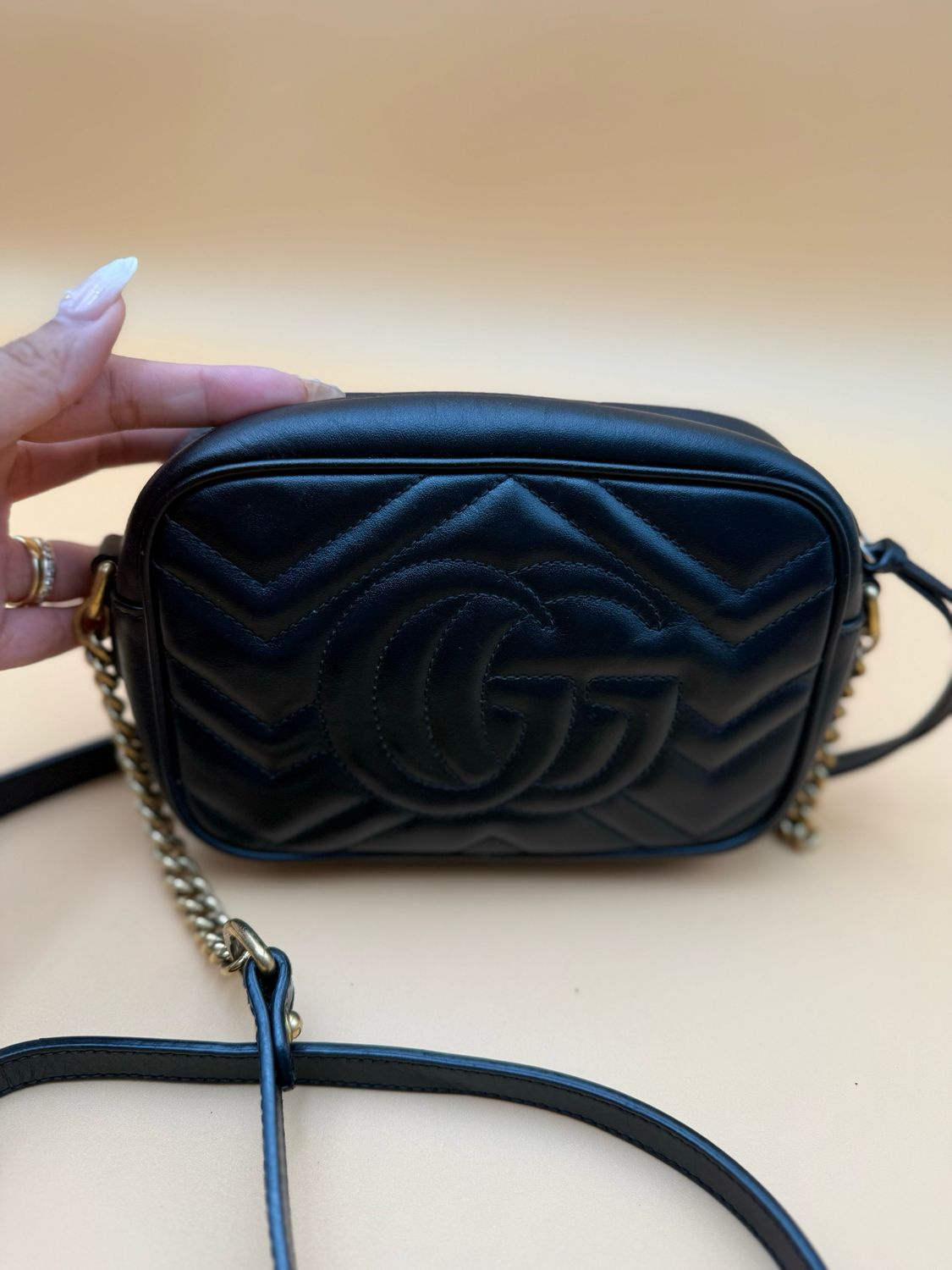 Gucci Black Marmont Mini Camera Bag Messenger