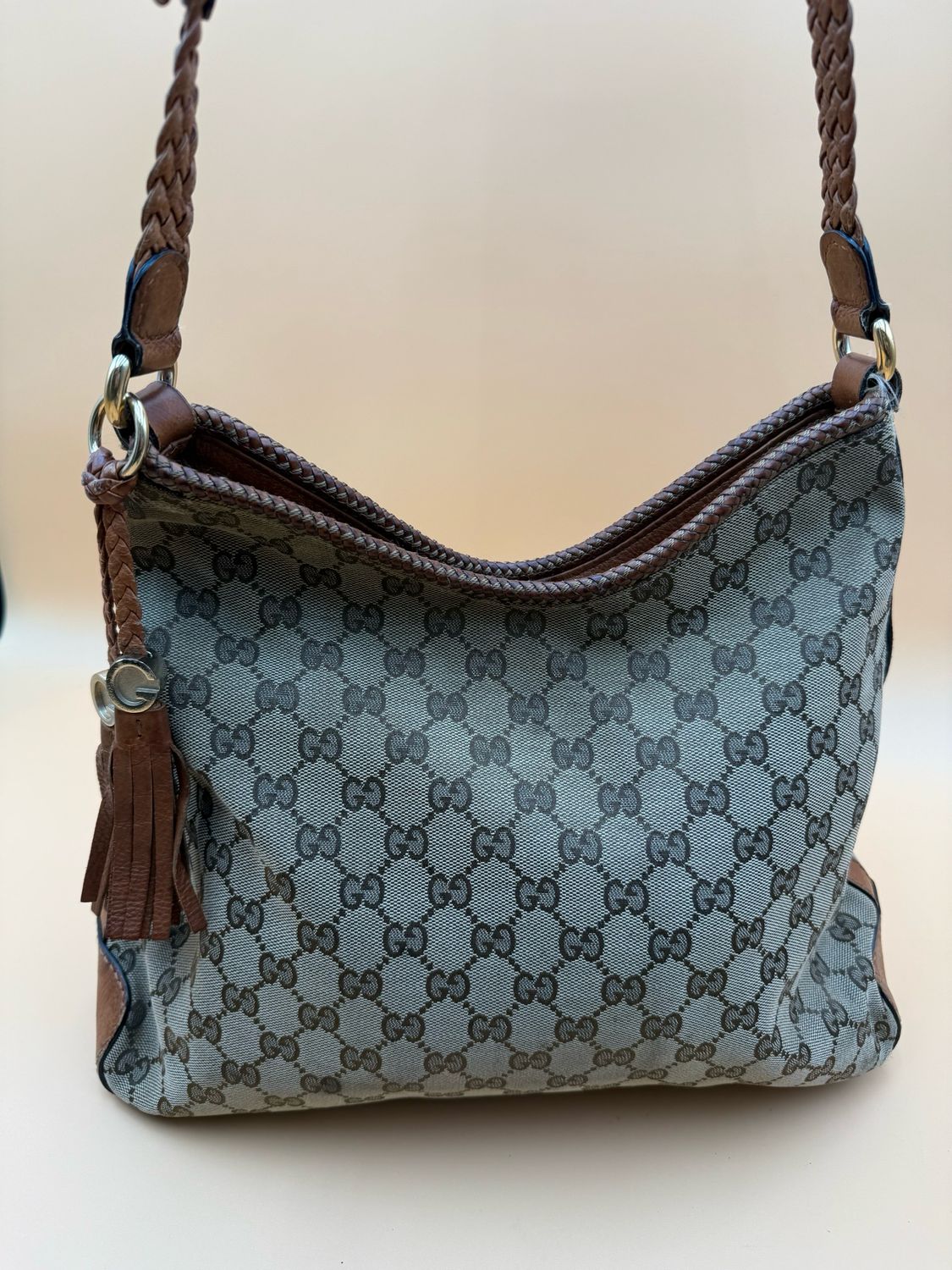 Gucci Monogram Canvas Marrakech Shoulder Bag
