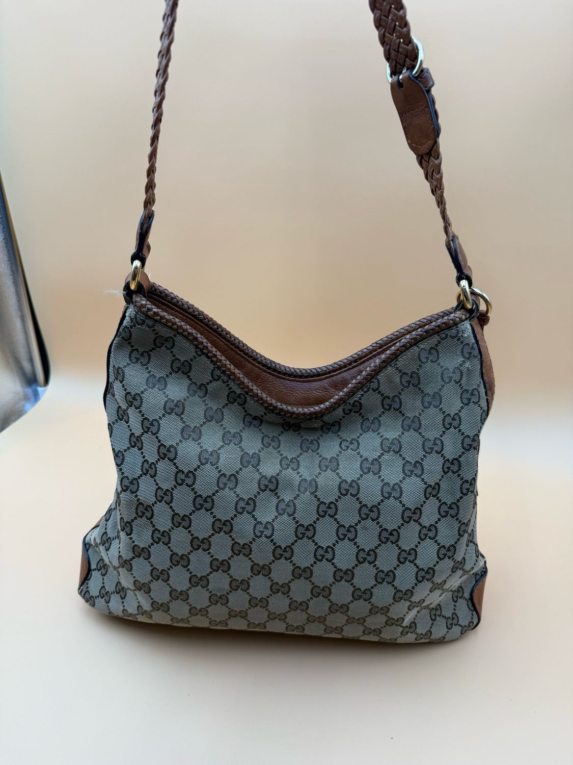 Gucci Monogram Canvas Marrakech Shoulder Bag