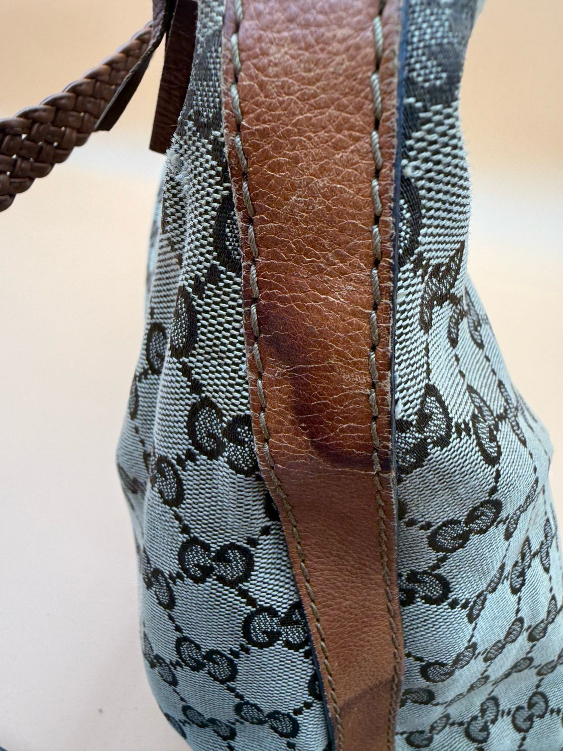 Gucci Monogram Canvas Marrakech Shoulder Bag