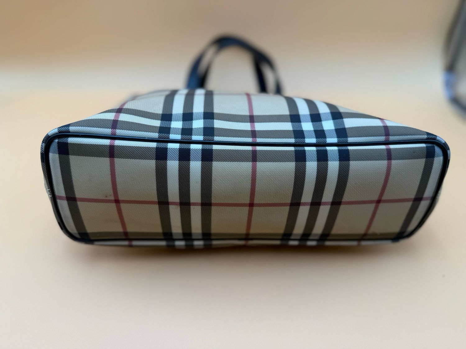 Burberry Haymarket Check Square Bag Open Tote