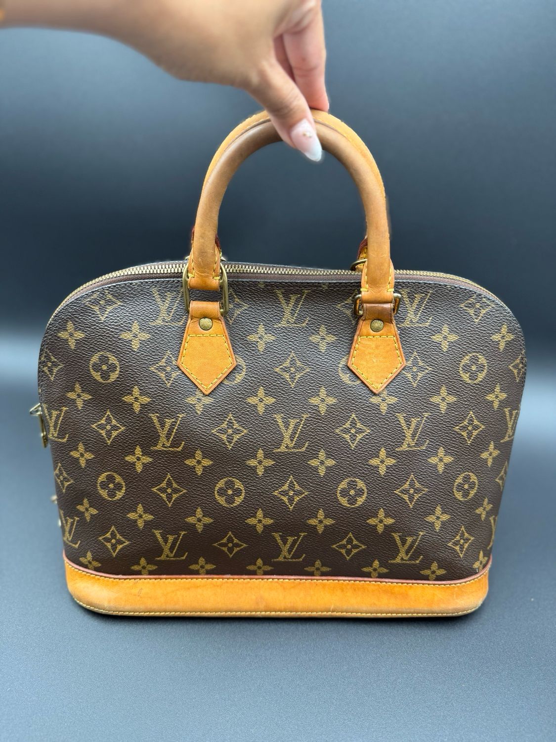 Louis Vuitton Monogram Alma Pm Top Handle Dome Handbag