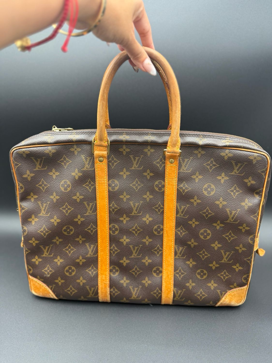 Louis Vuitton Monogram Porte Document Voyage Laptop Briefcase