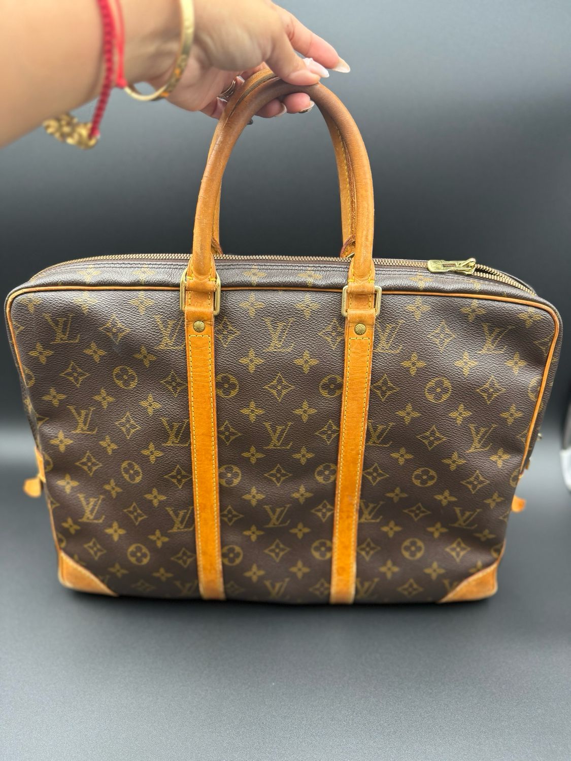 Louis Vuitton Monogram Porte Document Voyage Laptop Briefcase