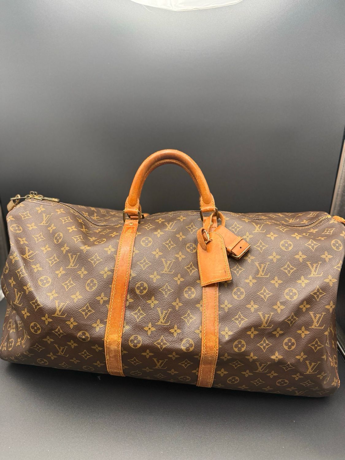 Louis Vuitton Monogram Keepall 60 Satchel Luggage Travel Bag