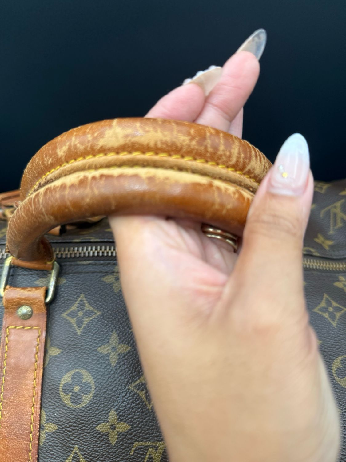 Louis Vuitton Monogram Keepall 60 Satchel Luggage Travel Bag