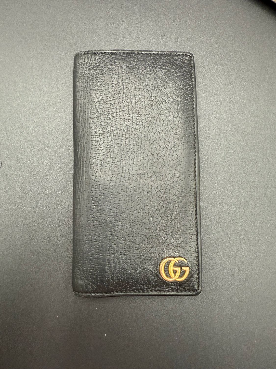 Gucci Soho Disco Camera Bag Pebbled Leather Black With Wallet Long Flap Bundle