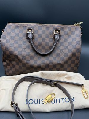 Louis Vuitton Damier Ebene Bandoulier Speedy 35 Crossbody Messenger