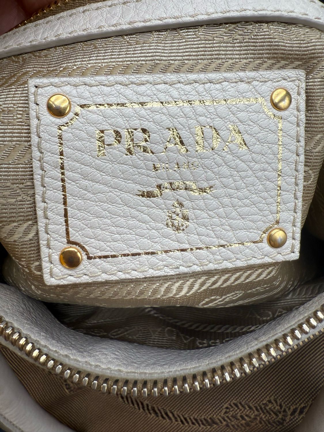 Prada Jacquard Canapa Canvas Tote Shoulder