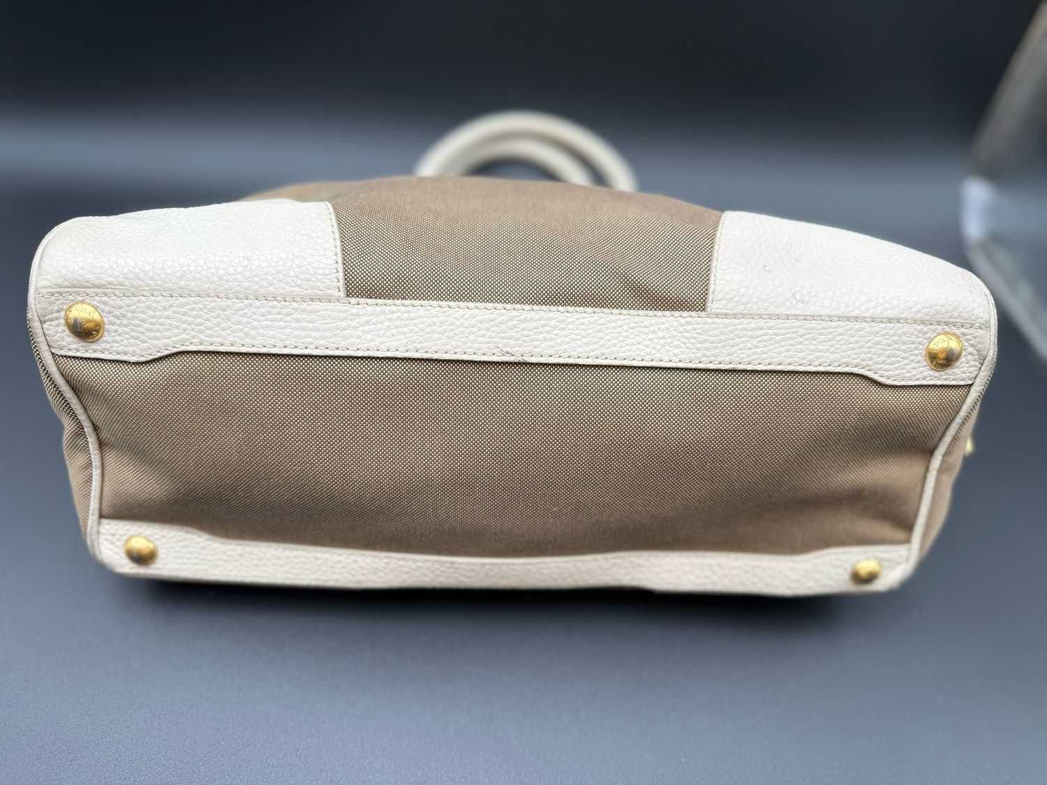 Prada Jacquard Canapa Canvas Tote Shoulder
