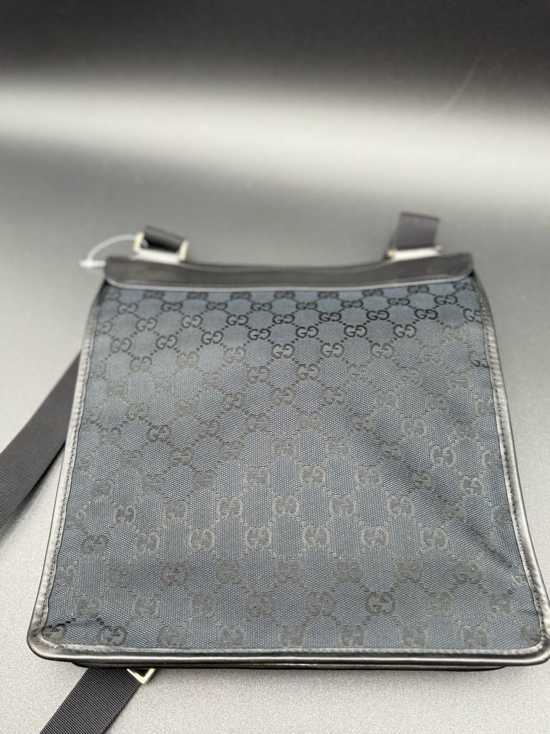 Gucci Monogram Canvas Messenger Double Pocket Crossbody