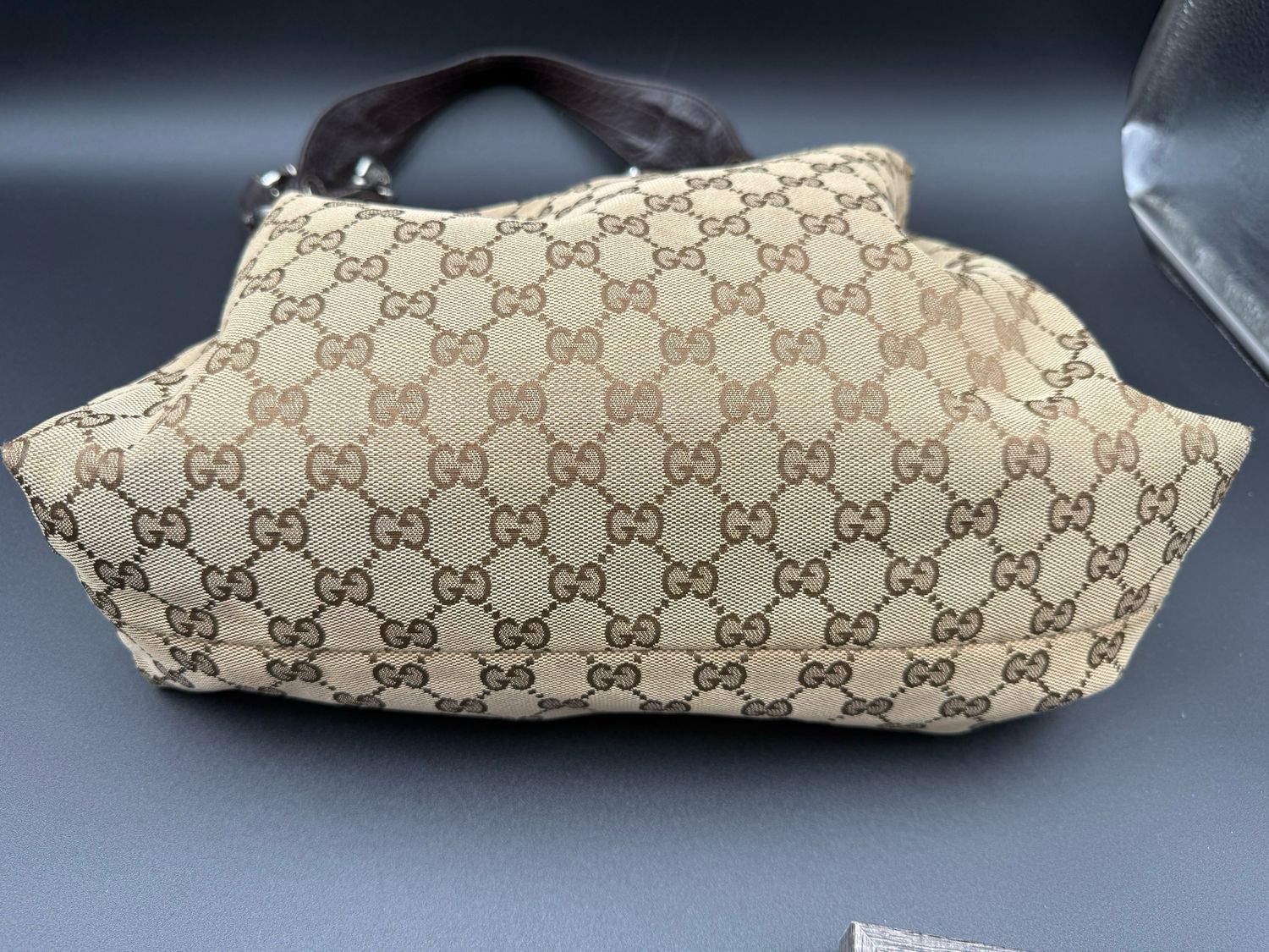 Gucci Monogram Canvas Icon Bit Medium Shoulder Sling