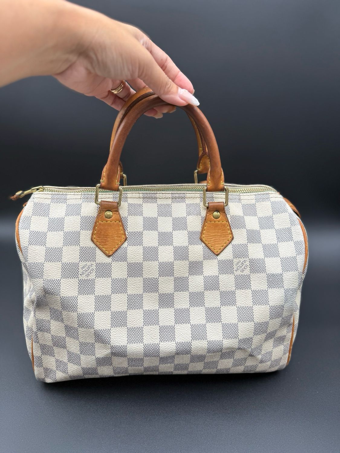 Louis Vuitton Speedy Damier Azur 30 Satchel Boston