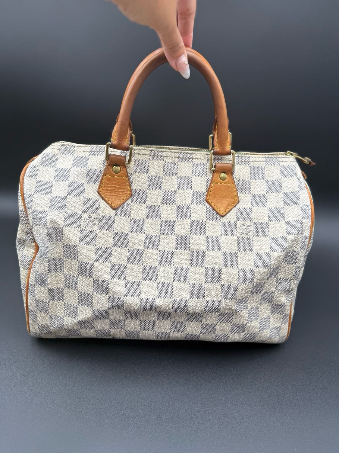 Louis Vuitton Speedy Damier Azur 30 Satchel Boston