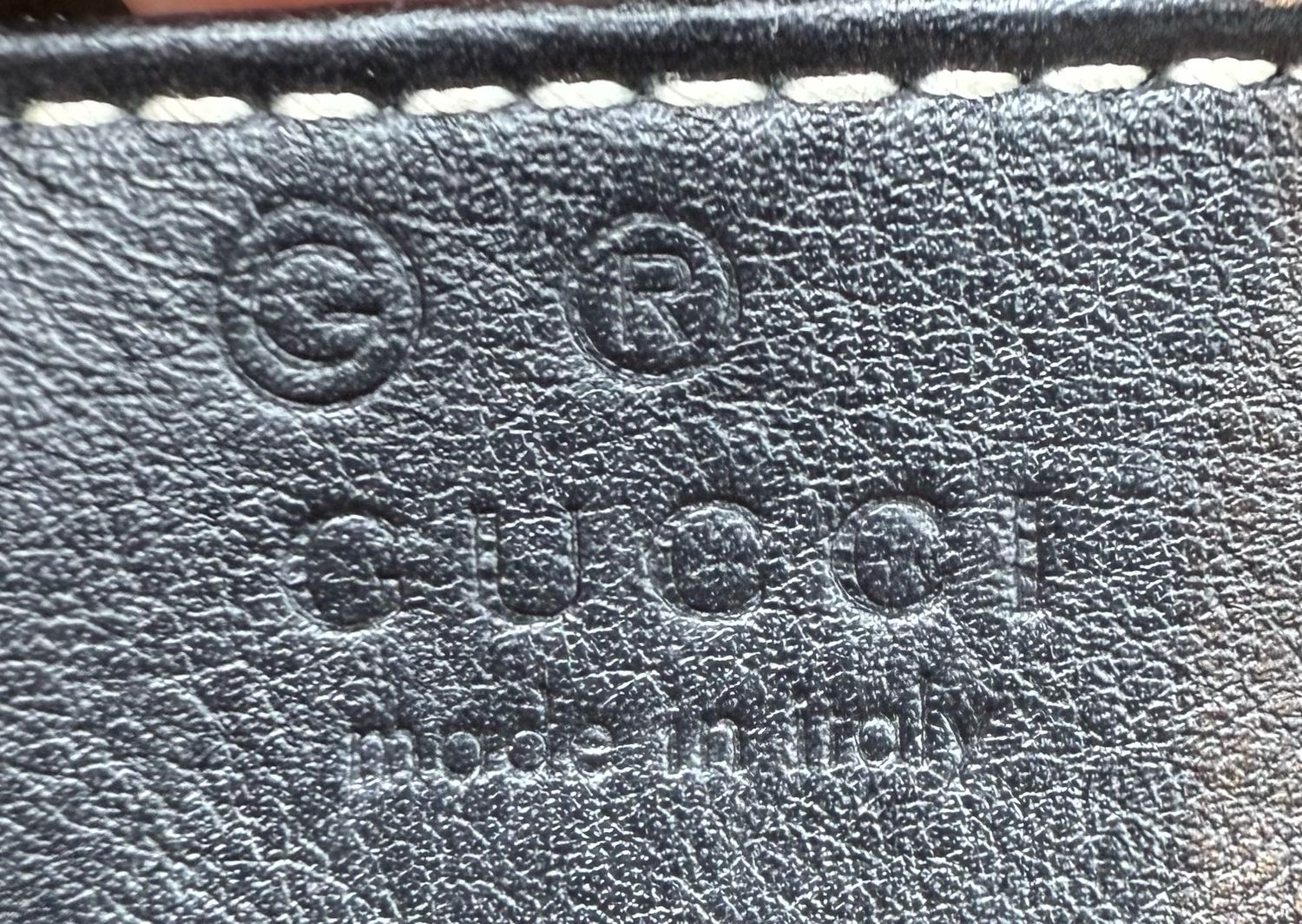 Gucci Guccissima Bree Camera Crossbody Messenger Bag Black