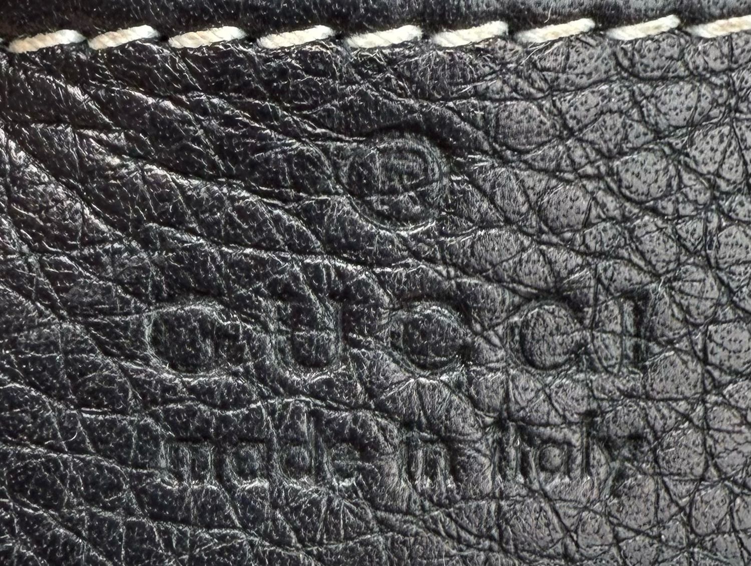 Gucci Pebbled Leather Mini Soho Chain Black 