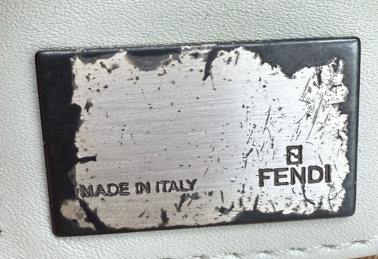 Fendi Zucca Baguette Double Flap Shoulder Hobo