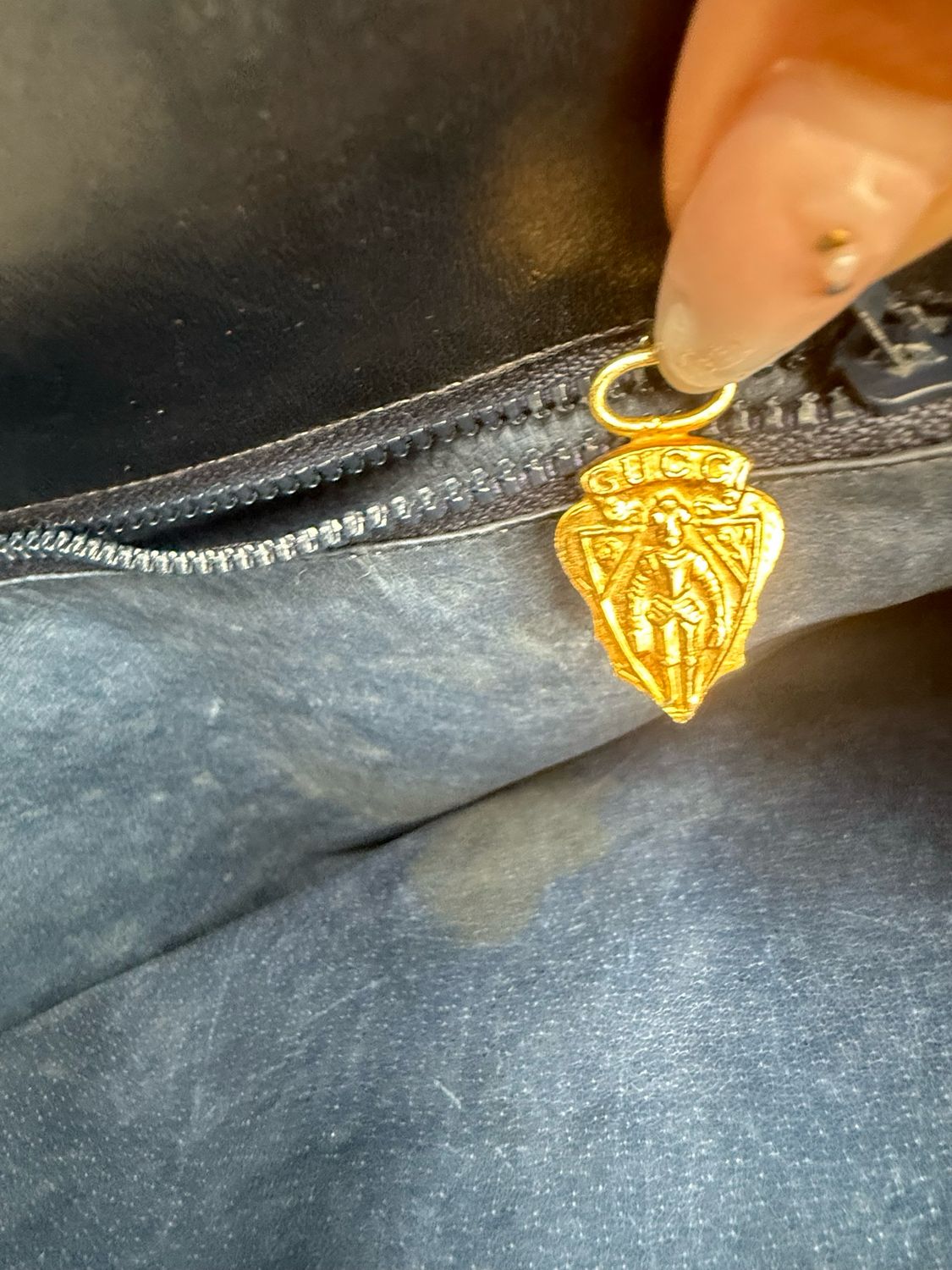 Gucci Vintage Suede Hobo Shoulder Interlocking G Logo 