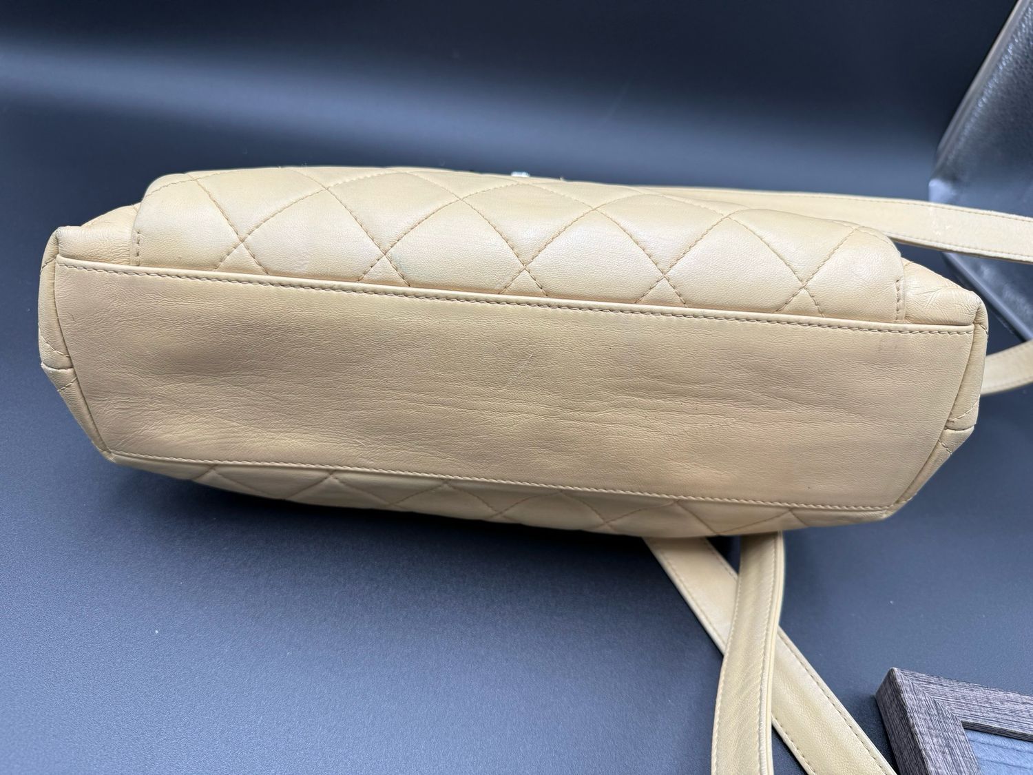 Chanel Lambskin Quilted Vintage Tote Front Pocket