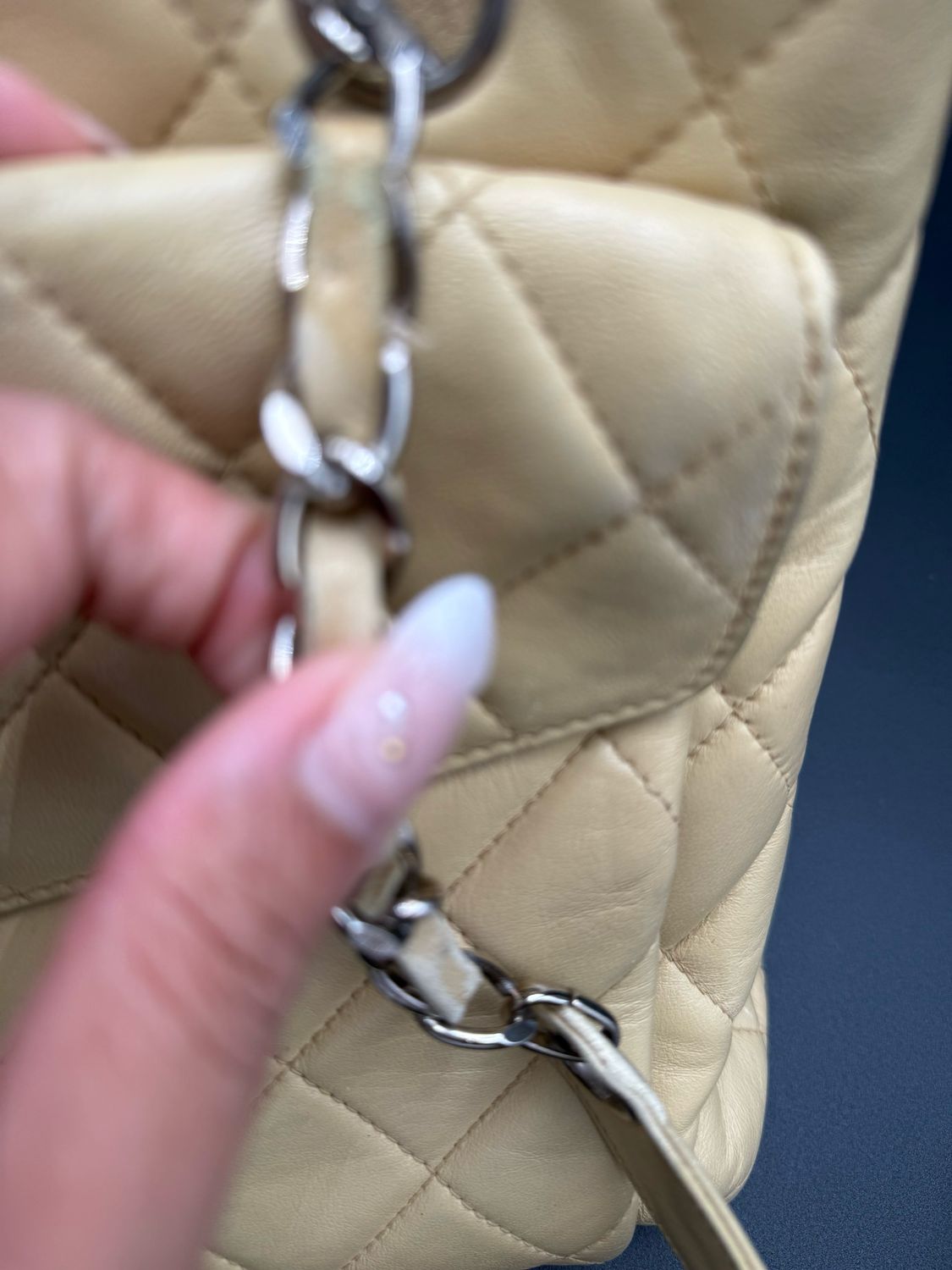 Chanel Lambskin Quilted Vintage Tote Front Pocket