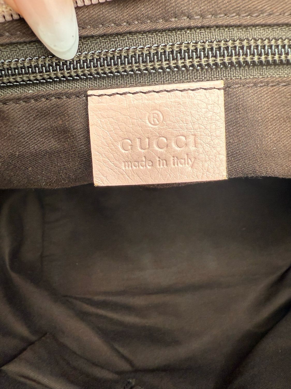 Gucci Web Strap Zipper Tote 